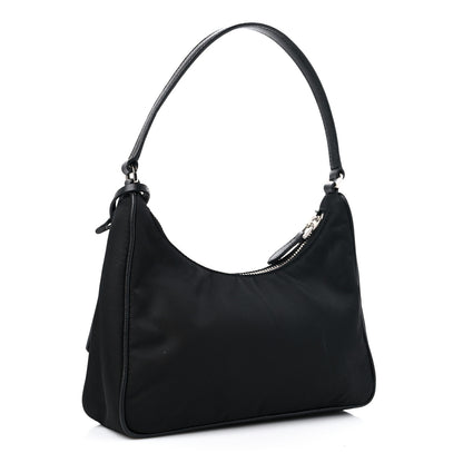 Prada Tessuto Nylon Saffiano Mini Re-Edition 2005 Bag Black 3 of 14