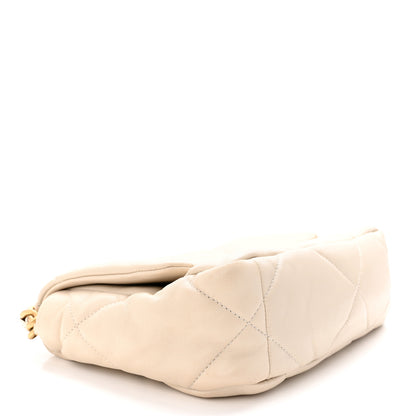 Chanel Goatskin Quilted Medium Chanel 19 Flap Beige 4 of 13