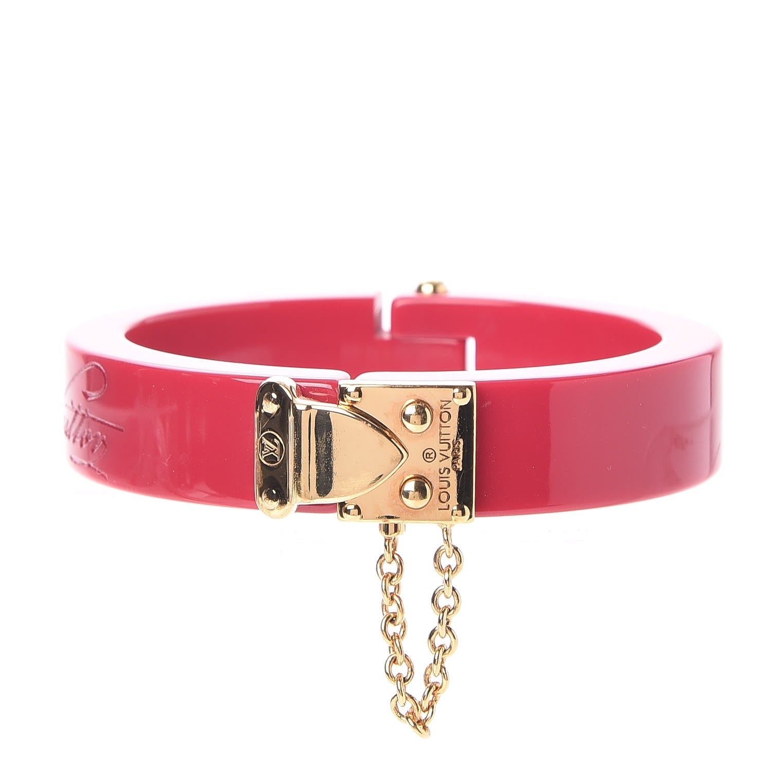 Louis Vuitton Resin Lock Me Bracelet Rose Indien 1 of 7