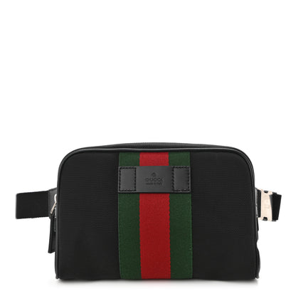 Gucci Canvas Web Slim Belt Bag Black 1 of 10