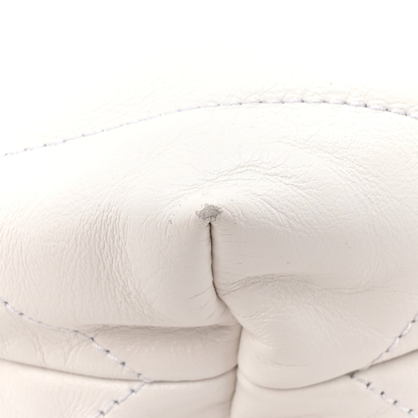 Shiny Calfskin Quilted Small Chanel 22 White