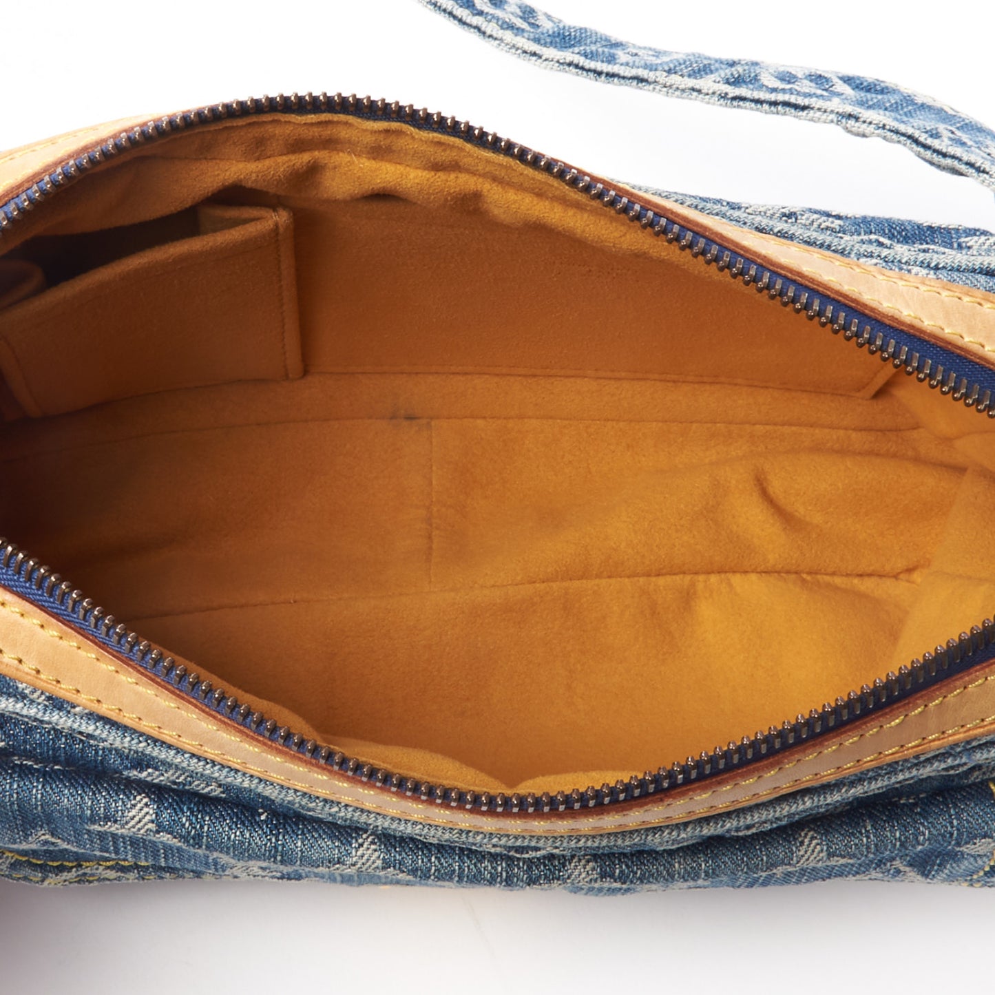 Monogram Denim Bum Bag Blue
