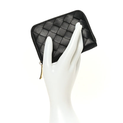 Bottega Veneta Nappa Intrecciato Zip Around Coin Purse Black 2 of 6