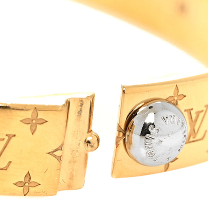 Louis Vuitton Brass Monogram Nanogram Cuff M Gold 4 of 7