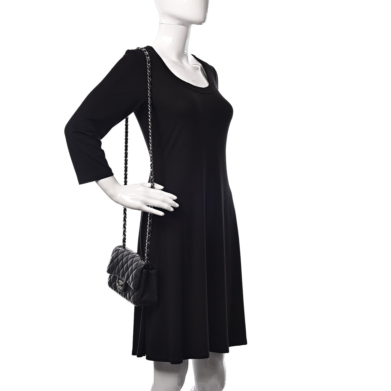 Chanel Caviar Quilted Mini Rectangular Flap Black 2 of 12