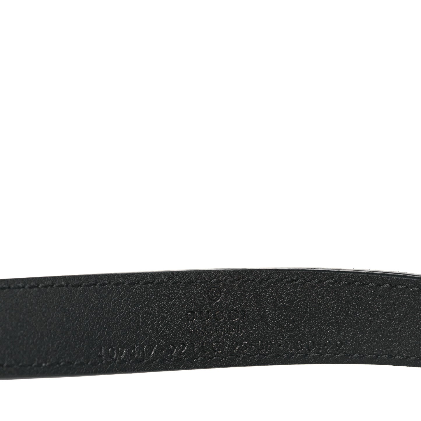 GG Supreme Monogram Matte Plutone Calfskin Double G 20mm Belt 95 38 Beige Ebony New Acero