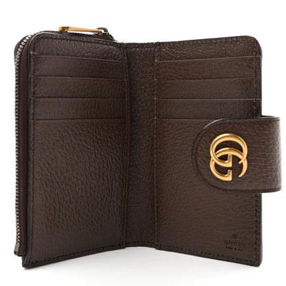 Gucci GG Supreme Monogram Textured Dollar Calfskin Web Ophidia Overlay Zip Around Card Case Wallet Beige Ebony New Acero 5 of 8