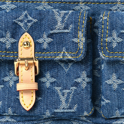 Louis Vuitton Monogram Pochette Accessories Cargo  Blue Denim 7 of 10