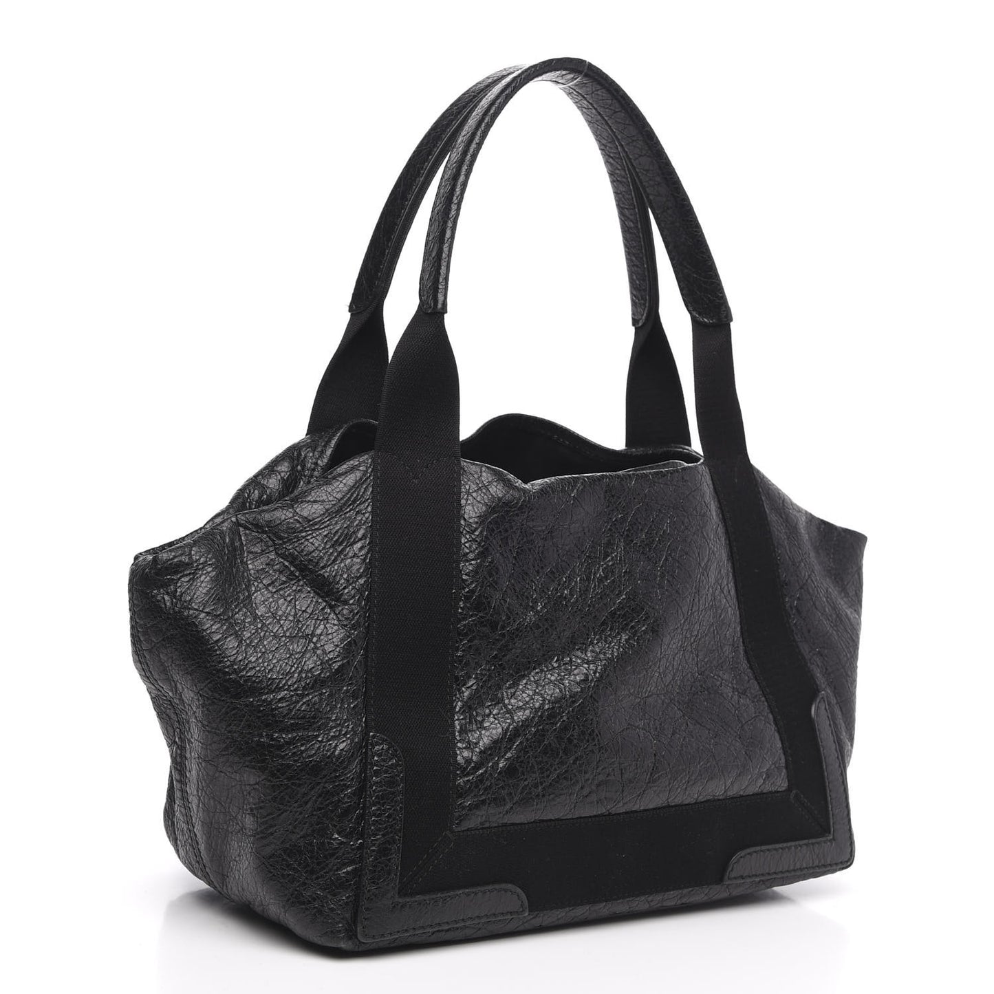 Agneau S Navy Cabas Black