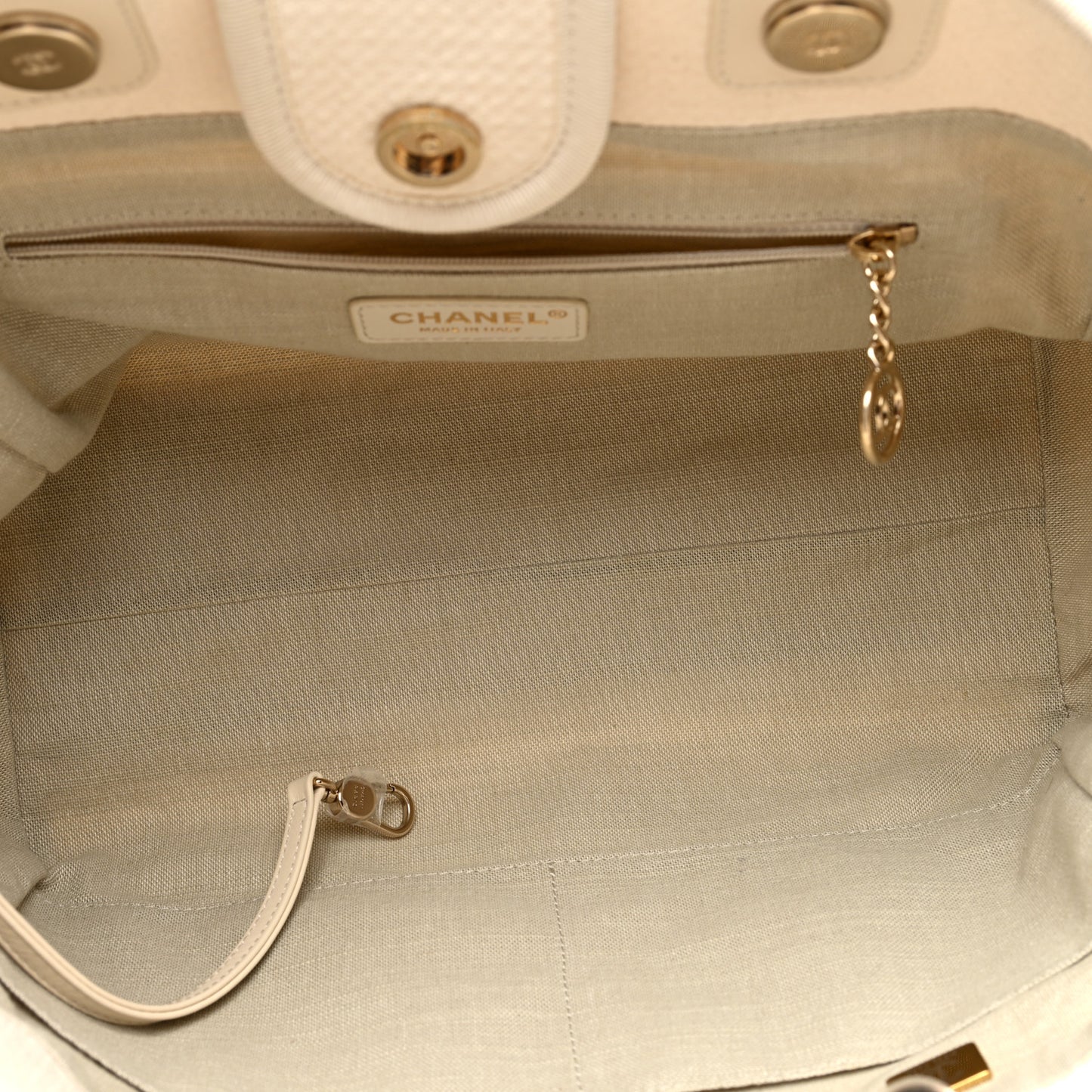 Mixed Fibers Small Deauville Tote White