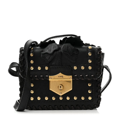 Alexander McQueen Calfskin Studded Mini Wicca Shoulder Bag Black 1 of 11