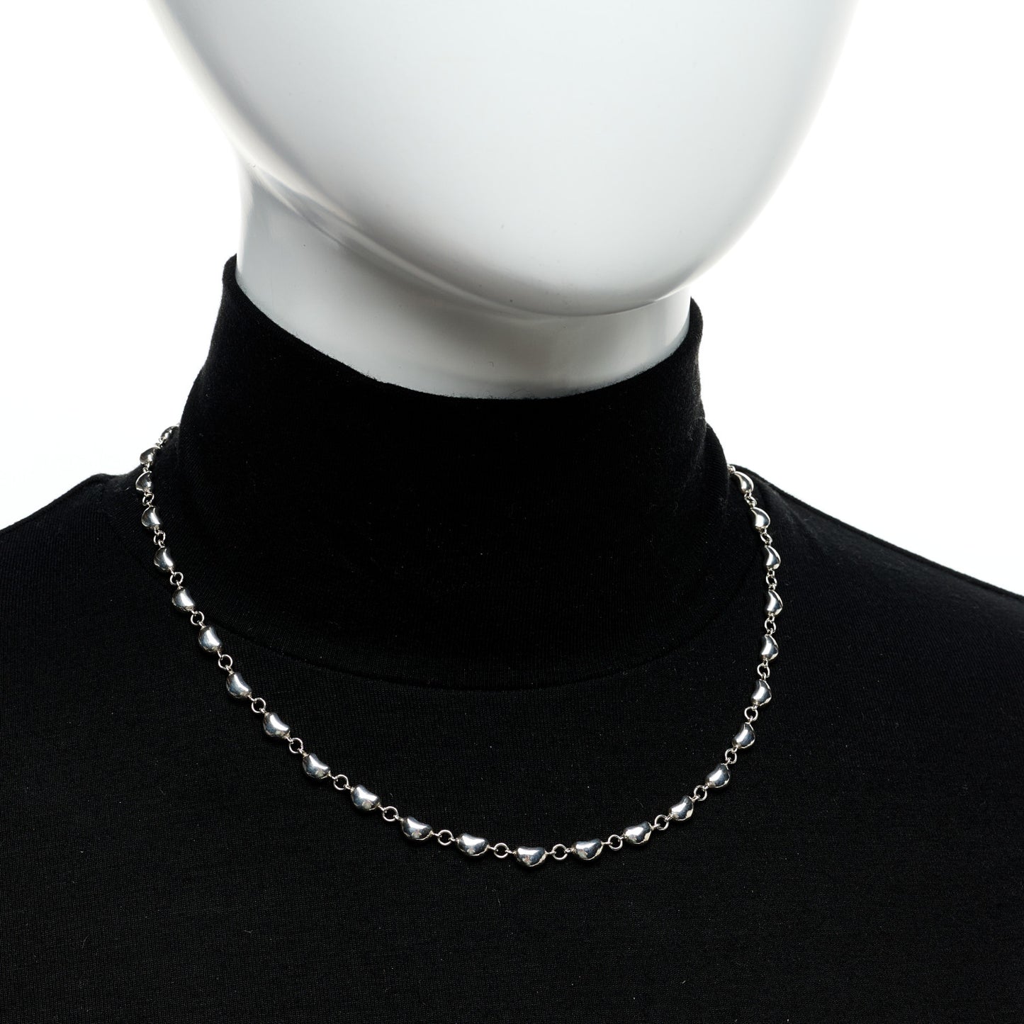 Sterling Silver Elsa Peretti Bean Necklace