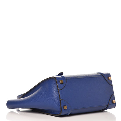 Celine Drummed Calfskin Micro Luggage Indigo 4 of 11
