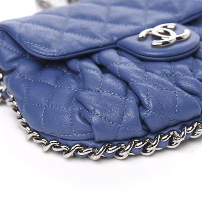 Chanel Washed Lambskin Quilted Mini Chain Around Flap Blue 9 of 15