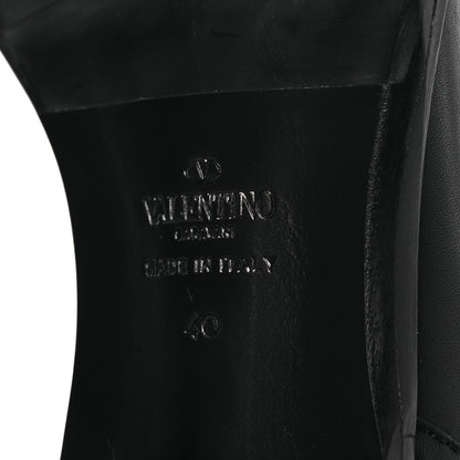 Valentino Garavani Calfskin Rockstud 30mm Biker Boots 40 Black 6 of 11