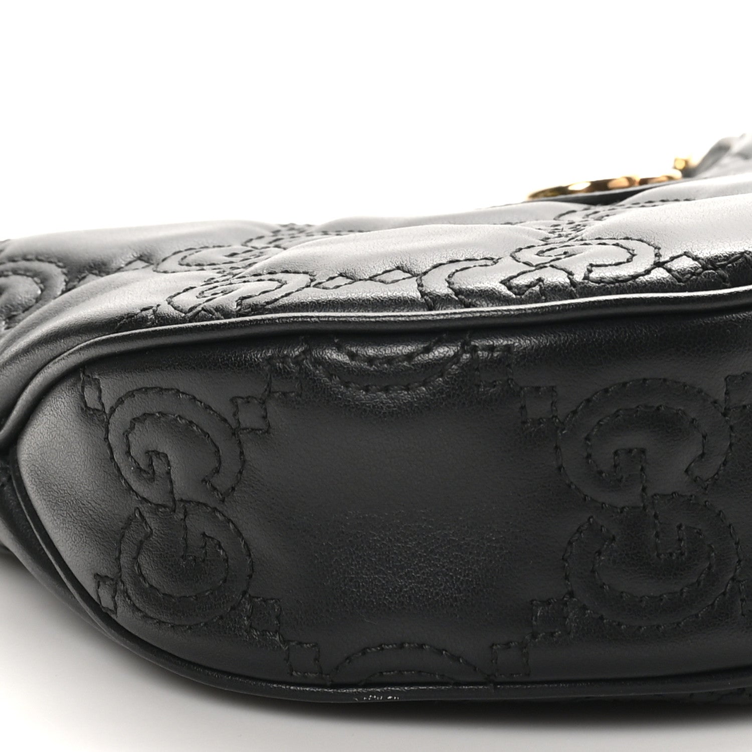 Gucci Calfskin GG Matelasse Mini Hobo Shoulder Bag Black 9 of 11