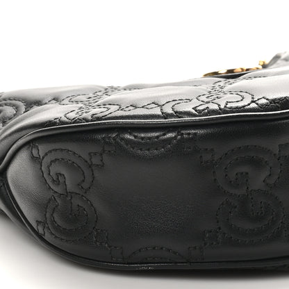 Gucci Calfskin GG Matelasse Mini Hobo Shoulder Bag Black 9 of 11