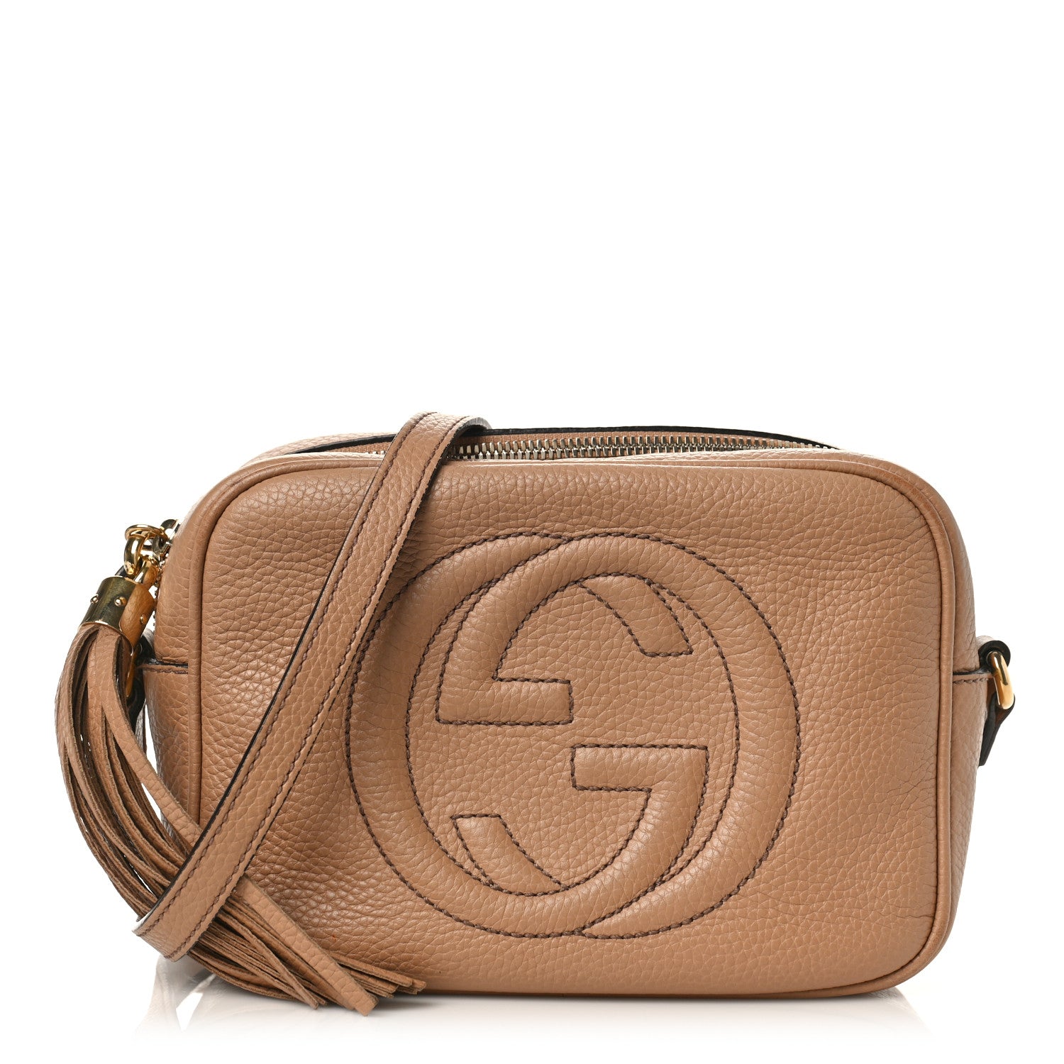 Gucci Pebbled Calfskin Small Soho Disco Bag Camelia 1 of 9