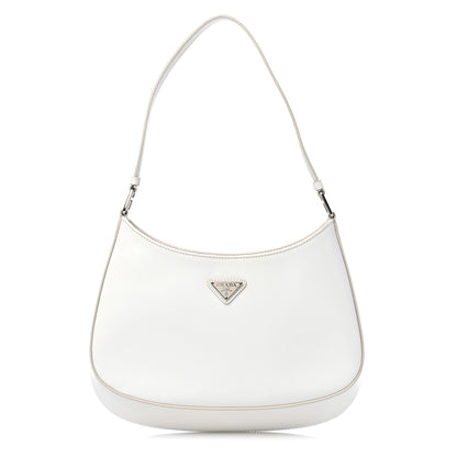 Prada Spazzolato Cleo Shoulder Bag White 1 of 9