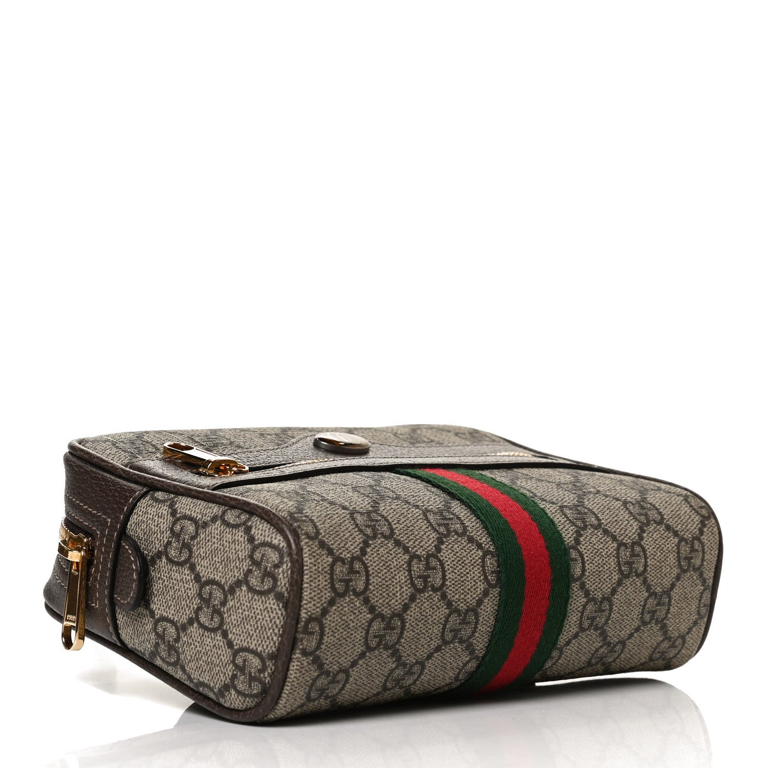 Gucci GG Supreme Monogram Web Small Ophidia Belt Bag 95 38 Dark Brown 4 of 13