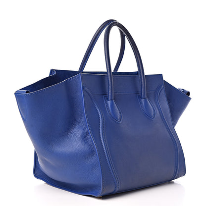 Celine Supple Calfskin Medium Phantom Luggage Royal Blue 3 of 13
