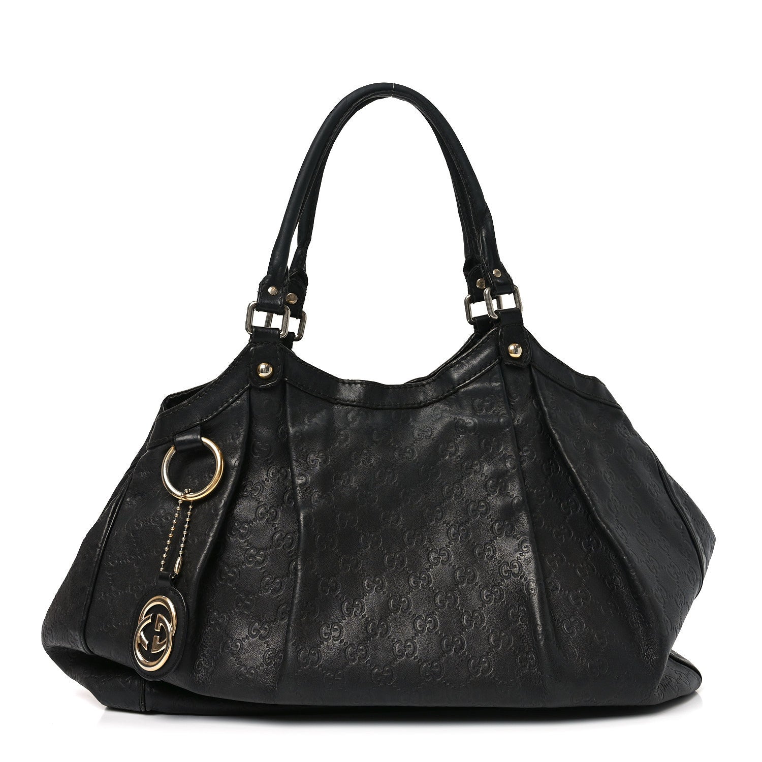 Gucci Guccissima Medium Sukey Tote Black 1 of 10