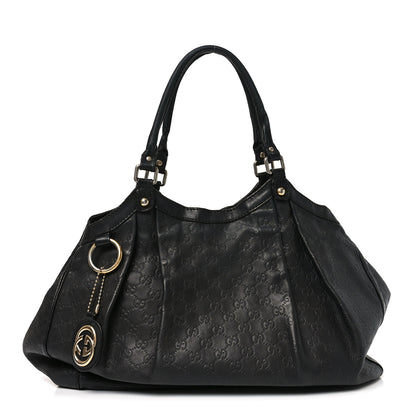 Gucci Guccissima Medium Sukey Tote Black 1 of 10