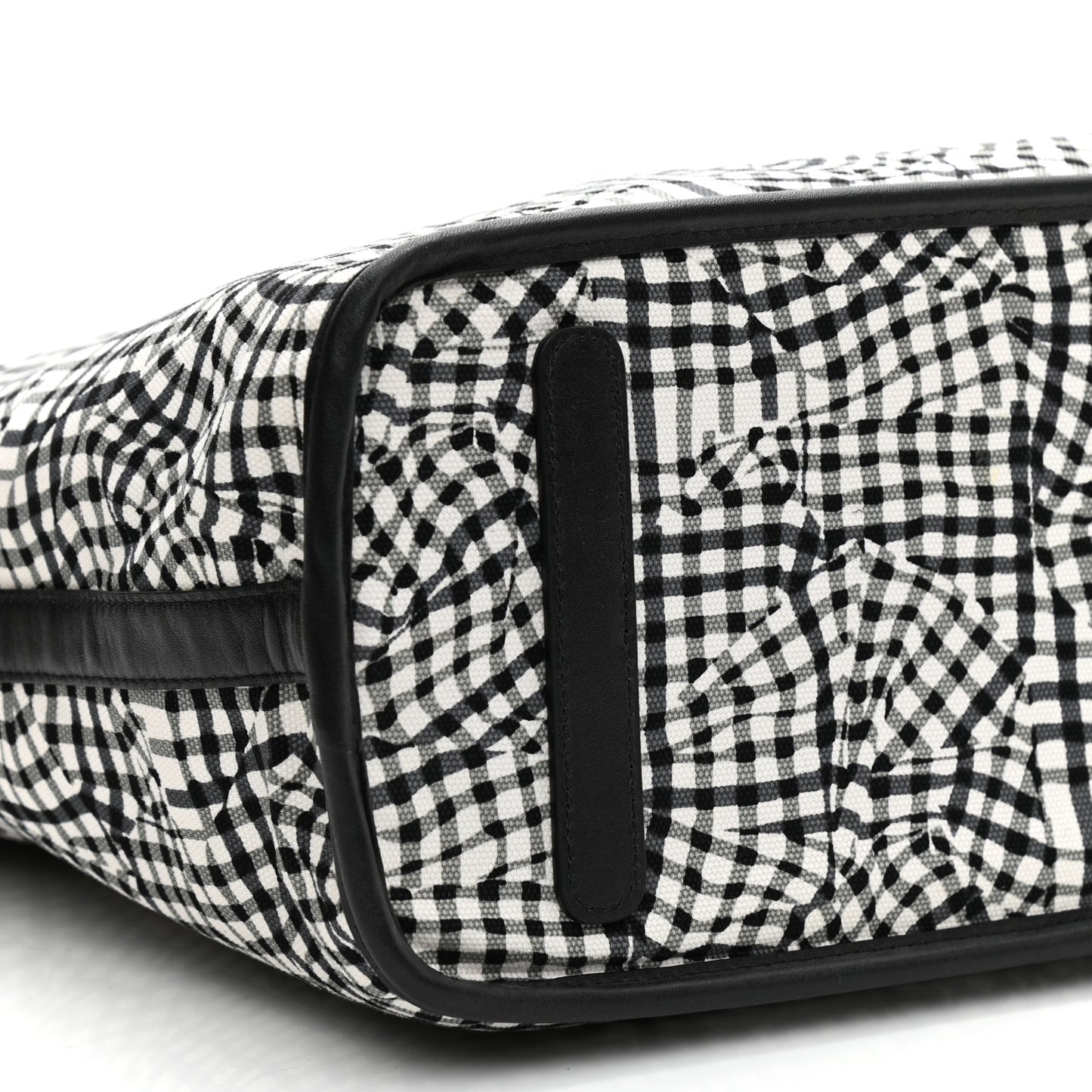 Visetos Calfskin Motif Rombi Lion Printed Reversible Shopper Tote White