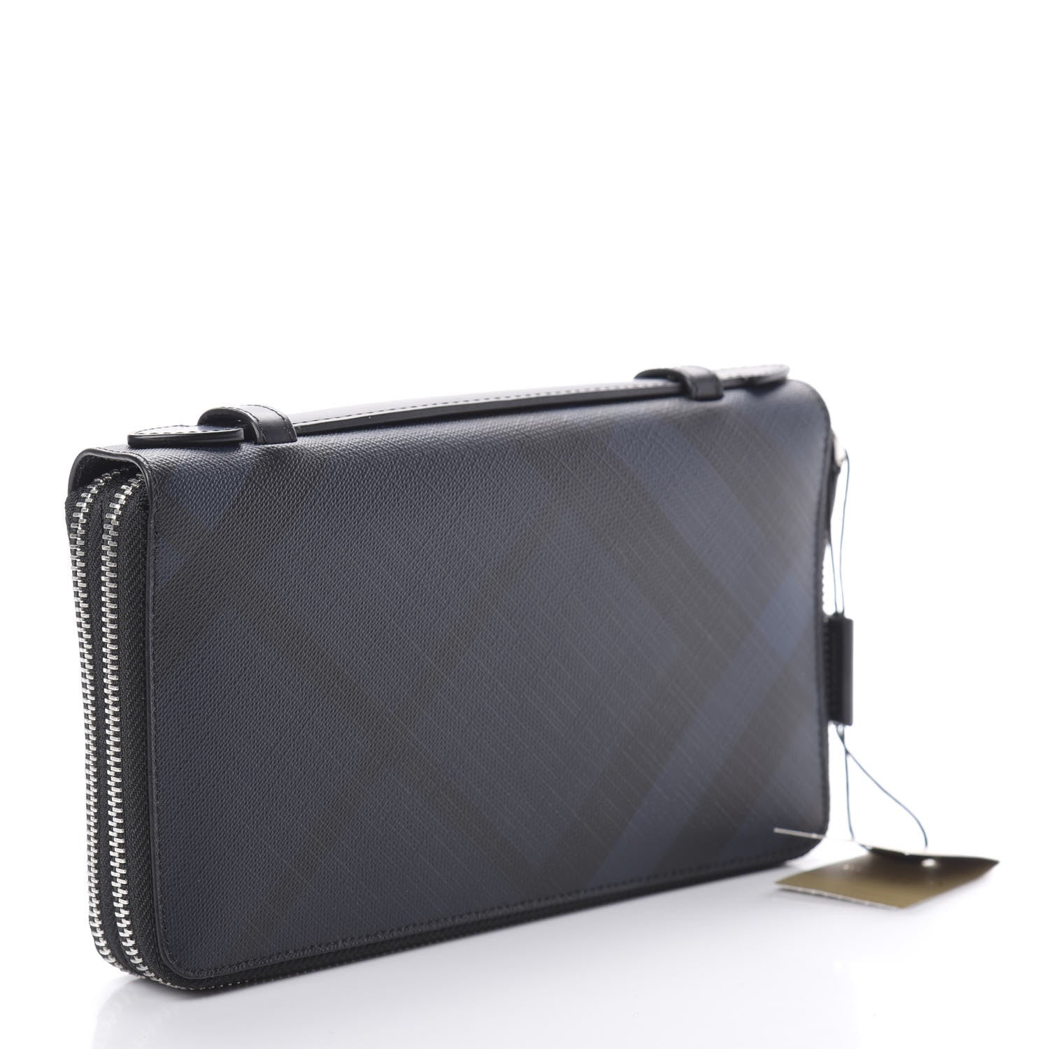 Burberry London Check Travel Wallet Navy Black 2 of 9