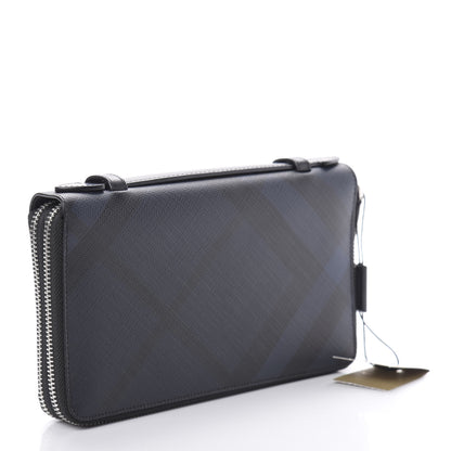 Burberry London Check Travel Wallet Navy Black 2 of 9