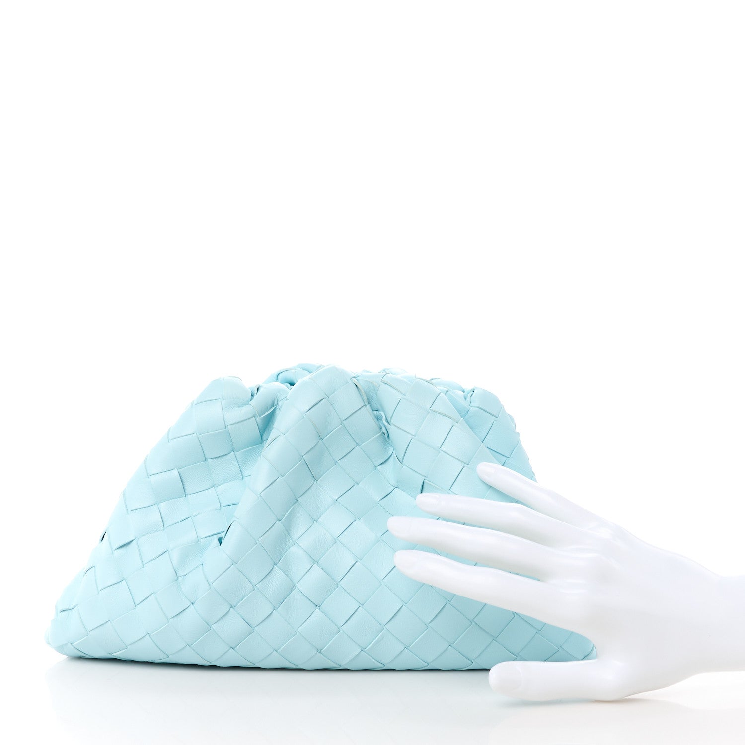 Bottega Veneta Nappa Intrecciato Teen Pouch Ice 2 of 11