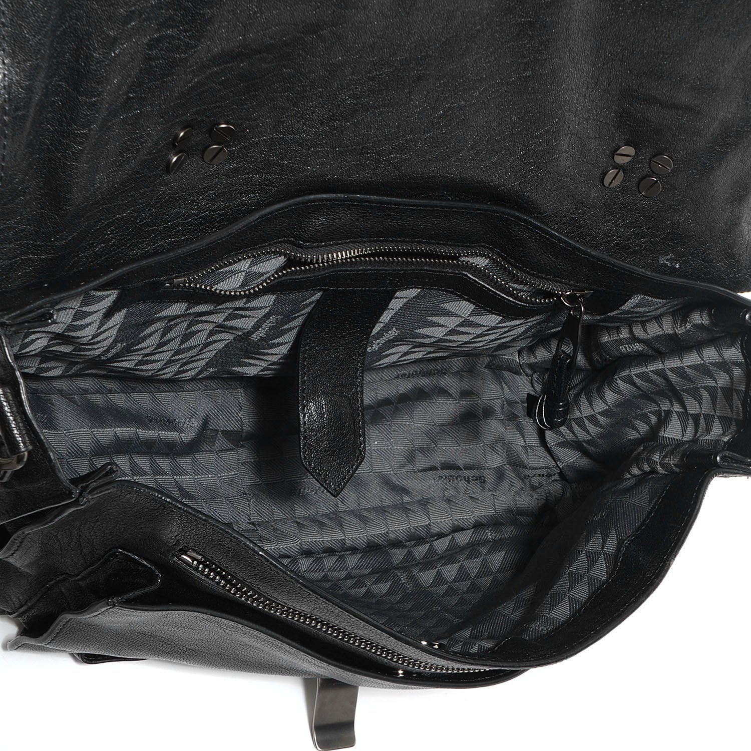 Proenza Schouler Lambskin Fringe Medium PS1 Satchel Black 5 of 14