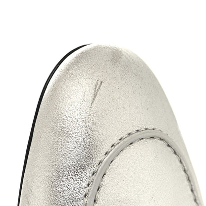 Hermes Metallic Nappa Trocadero Mule 38.5 Gris Argente 11 of 11