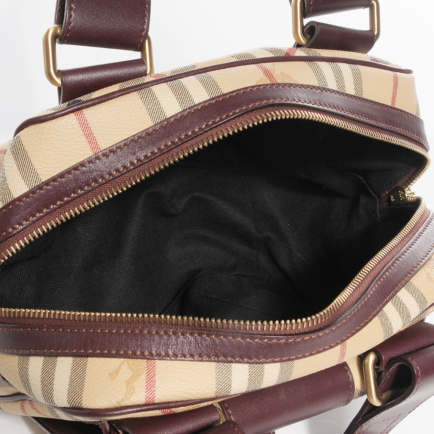 Haymarket Check Buckle Satchel Brown