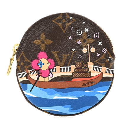 Louis Vuitton Monogram 2019 Christmas Animation Round Coin Purse Blue 1 of 8