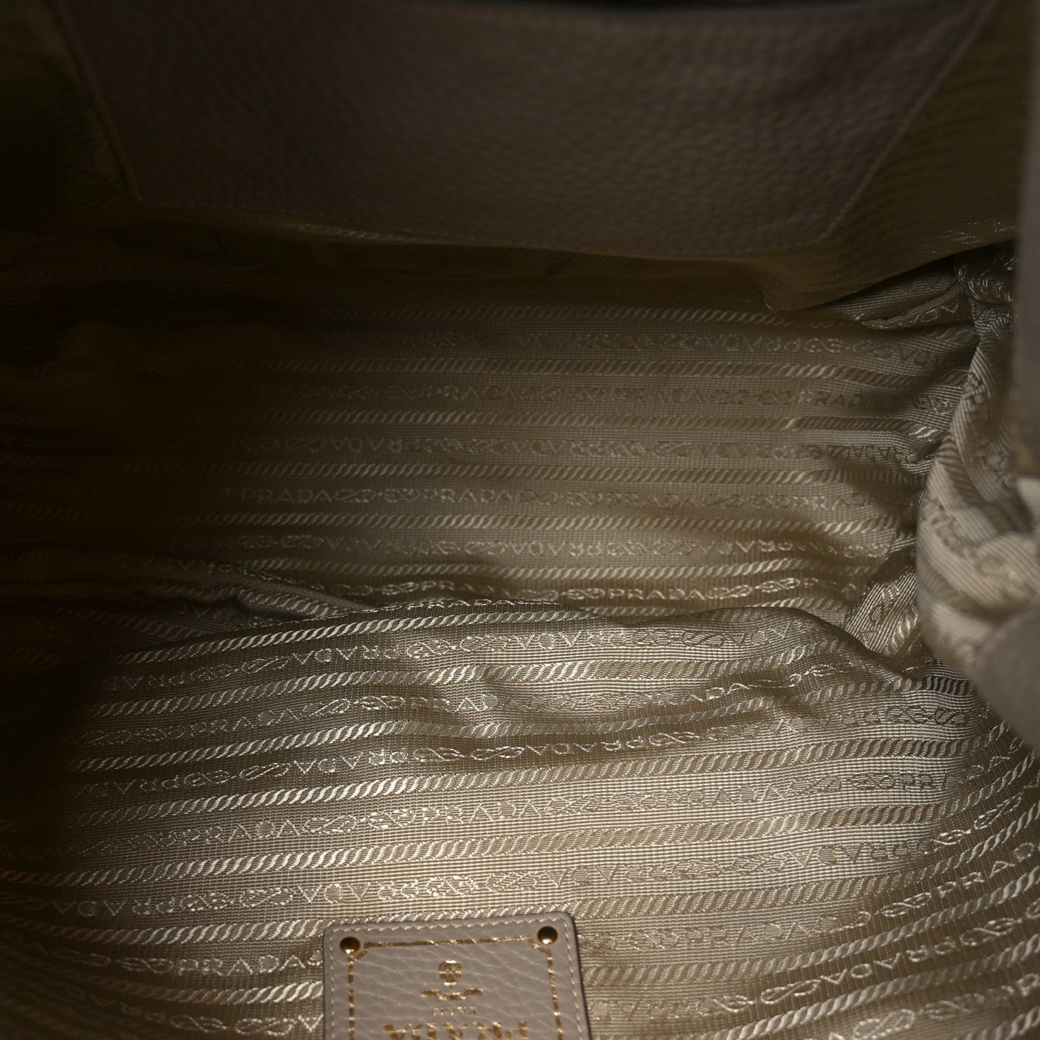 Prada Vitello Daino Side Pocket Hobo Pomice 5 of 9