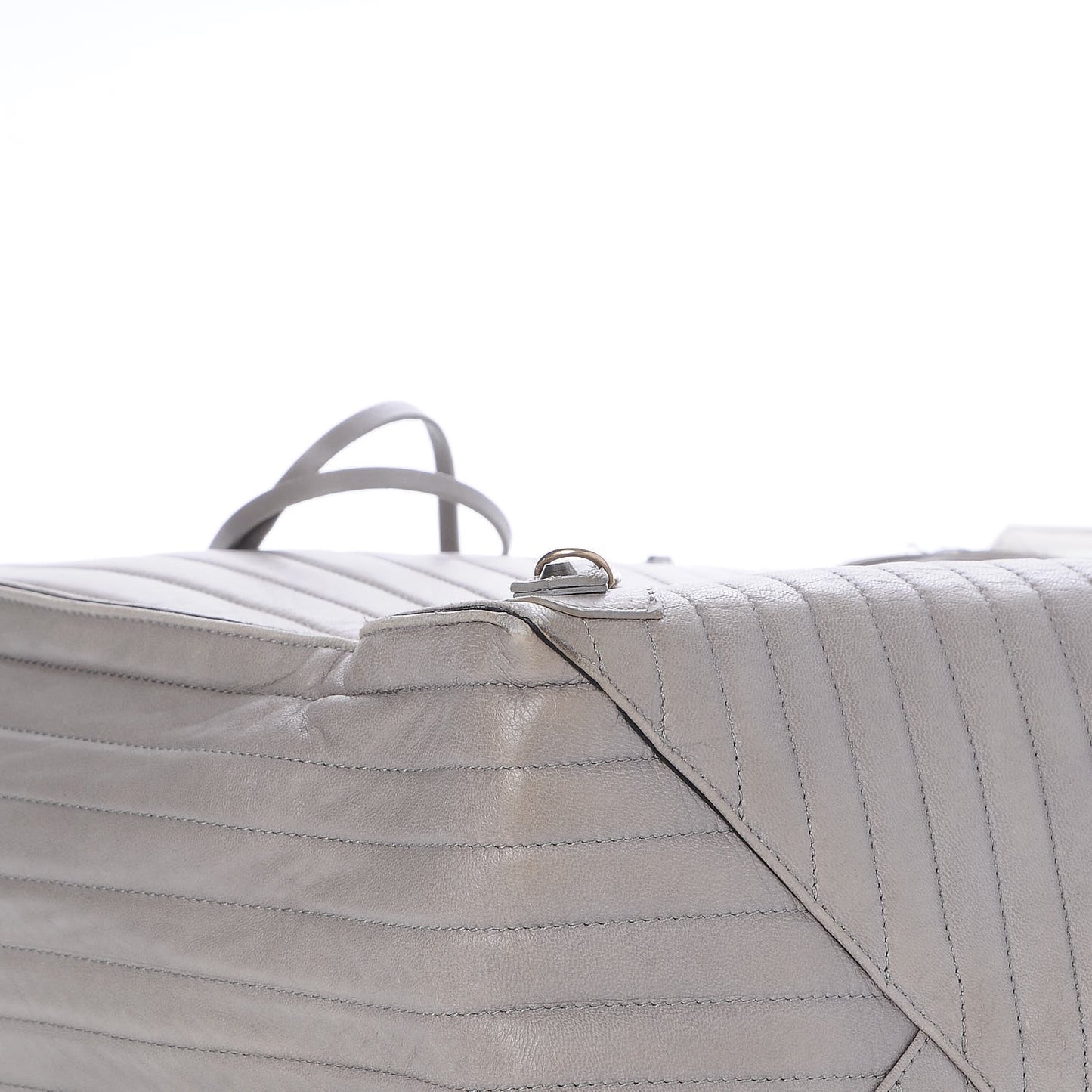 Veau Papier A4 Stitched Tote Grey