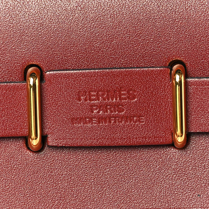 Hermes Military Toile Vache Hunter Herbag Zip Retourne 20  Rouge H 6 of 11