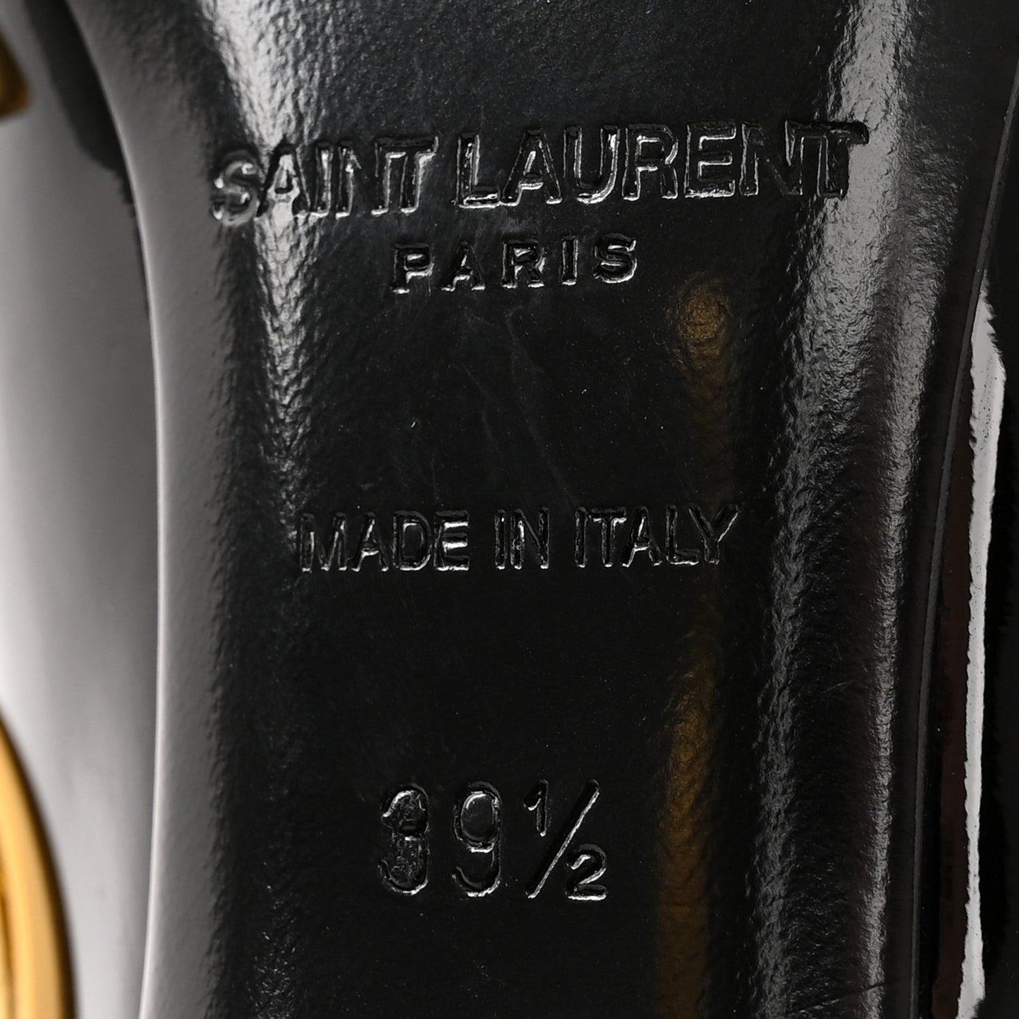 Patent Opyum 110 Pumps 39.5 Black Gold