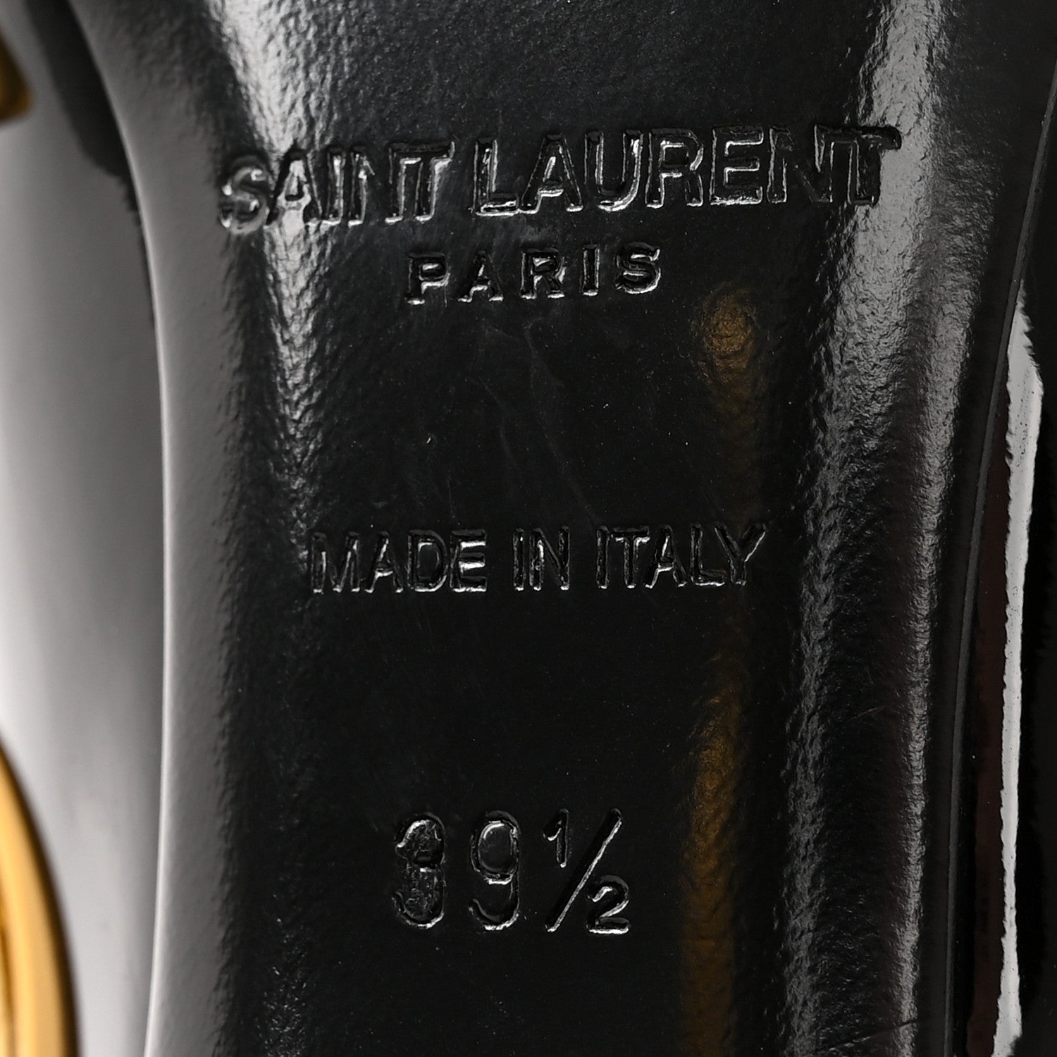 Saint Laurent Patent Opyum 110 Pumps 39.5 Black Gold 8 of 10