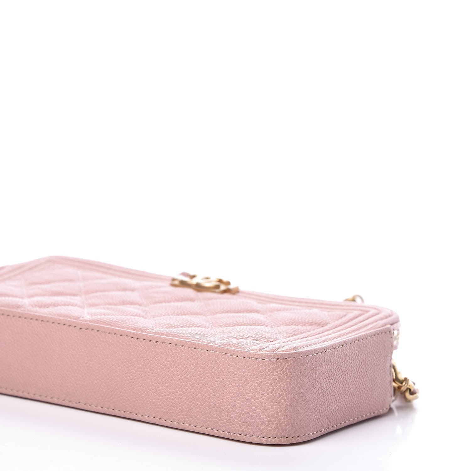 Chanel Caviar Quilted Small Boy Clutch With Chain Pink 6 of 11