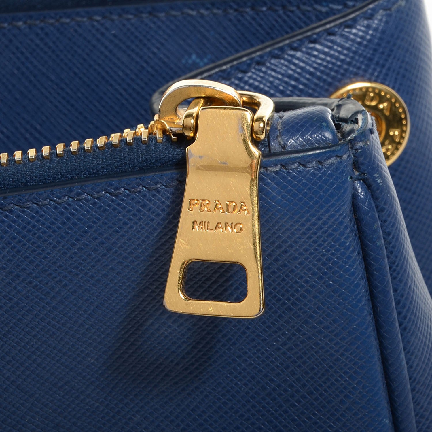 Prada Saffiano Lux Medium Double Zip Tote Bluette 11 of 12
