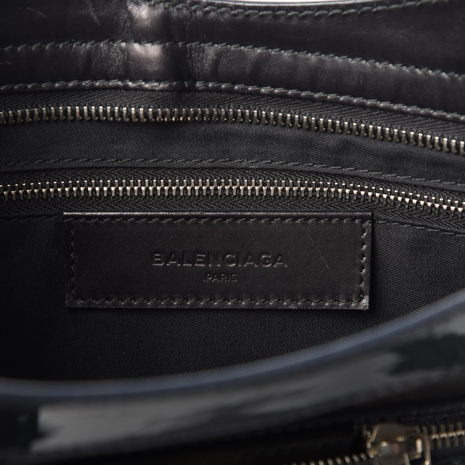 Balenciaga Smooth Calfskin Metallic Patent Giant 12 Silver Hardware City Black Gris 7 of 11