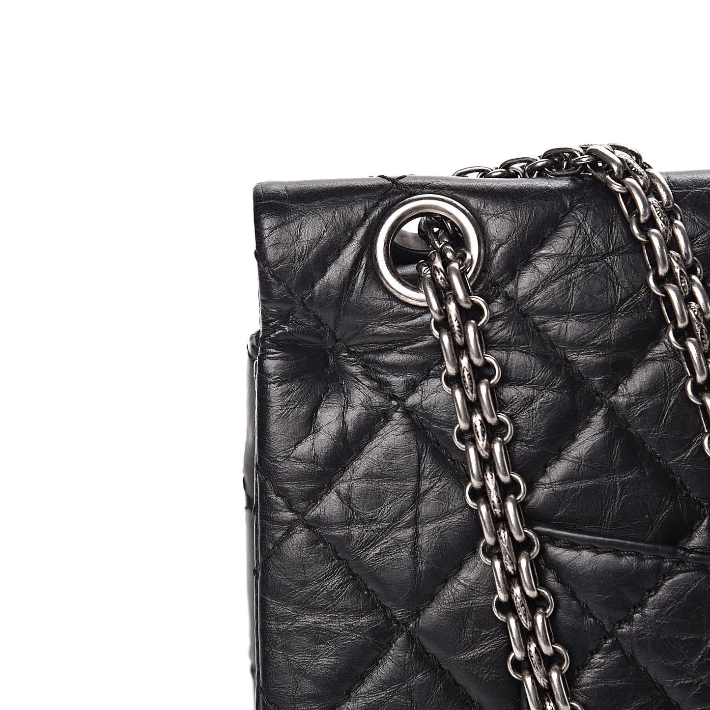 Aged Calfskin Quilted 2.55 Reissue 226 Flap Black