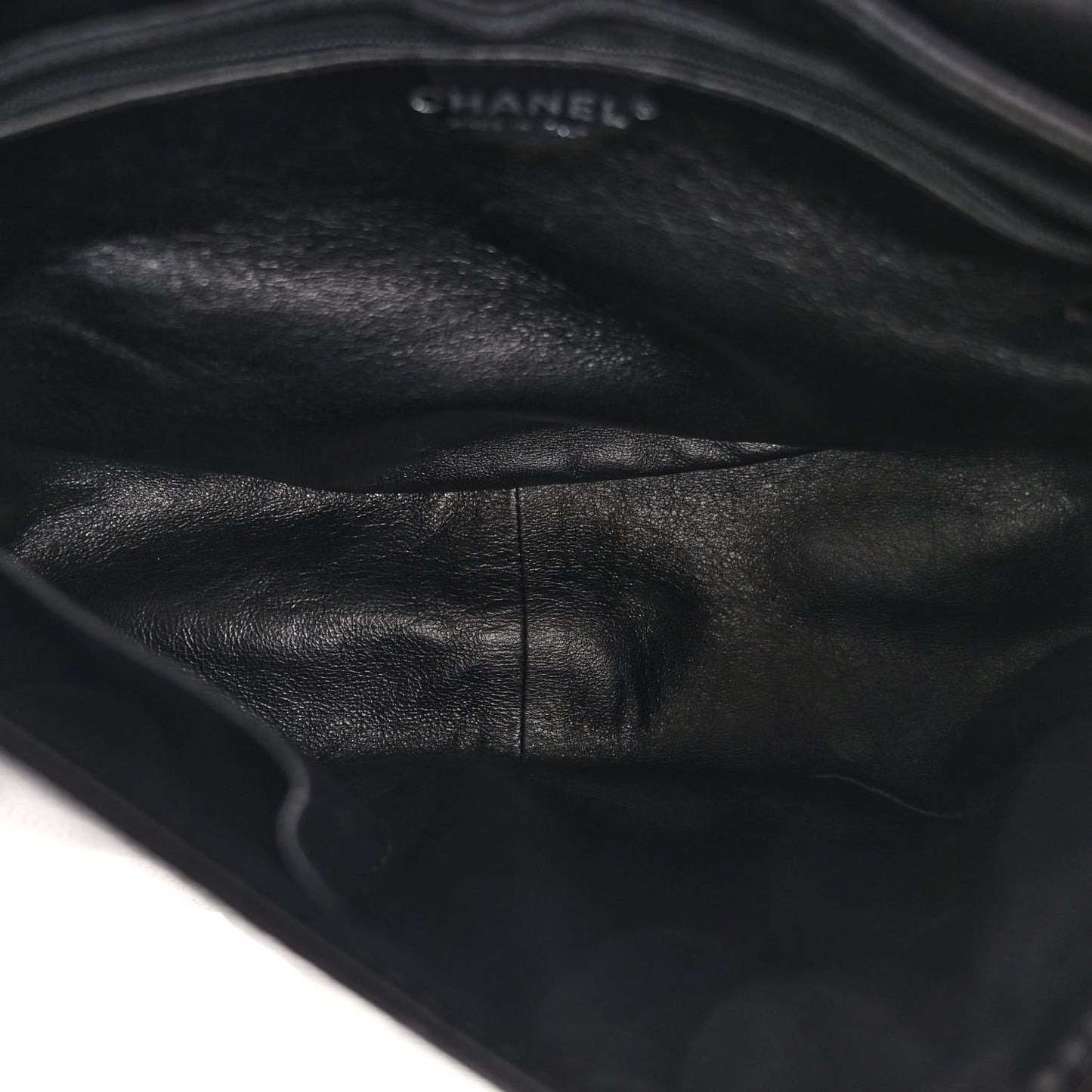 Caviar Half Moon Large Flap Black