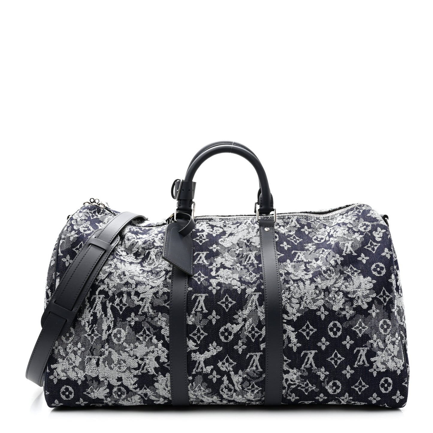 Monogram Tapestry Keepall Bandouliere 50 Bleu