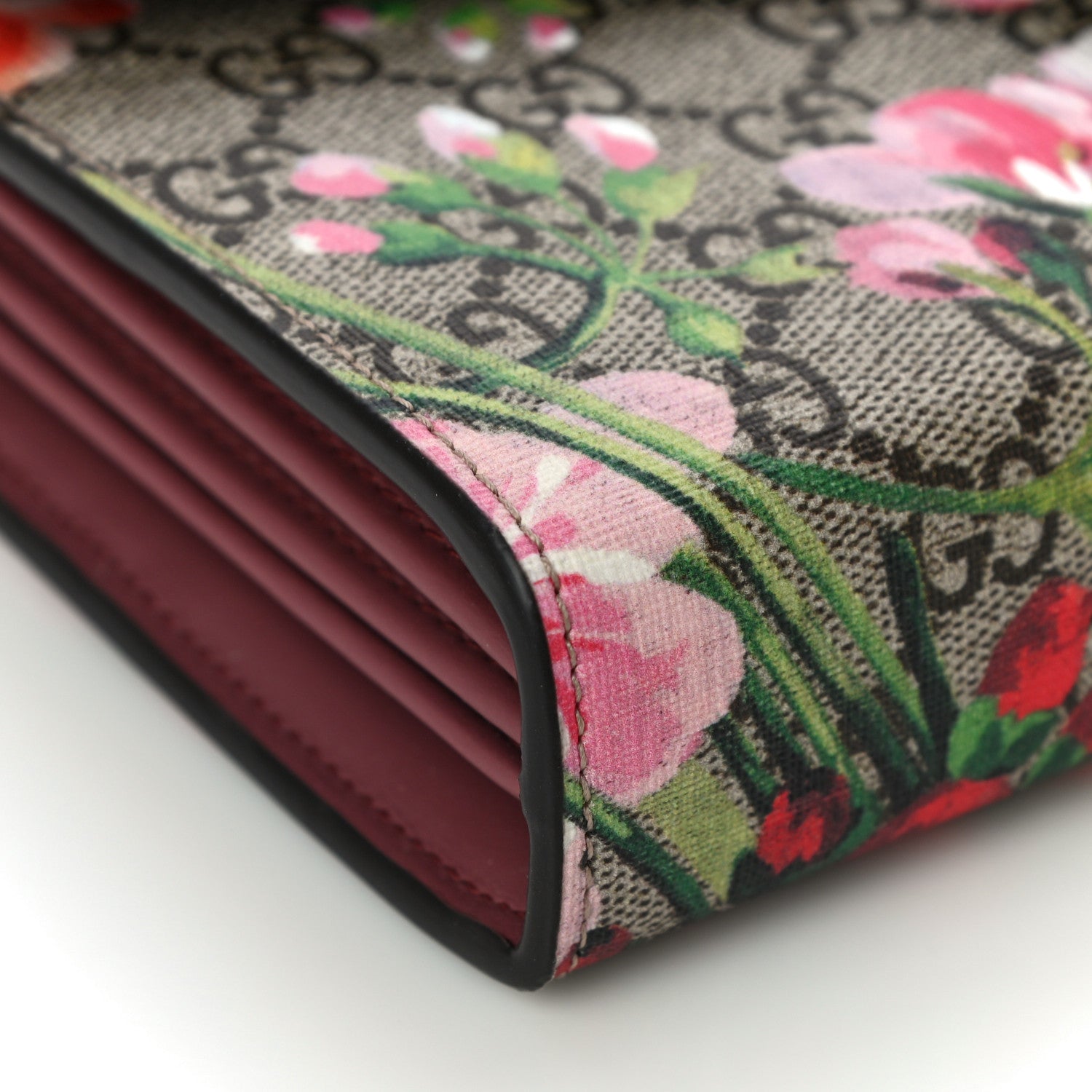 Gucci GG Supreme Monogram Blooms Mini Dionysus Chain Wallet Beige Multicolor Dry Rose 8 of 10