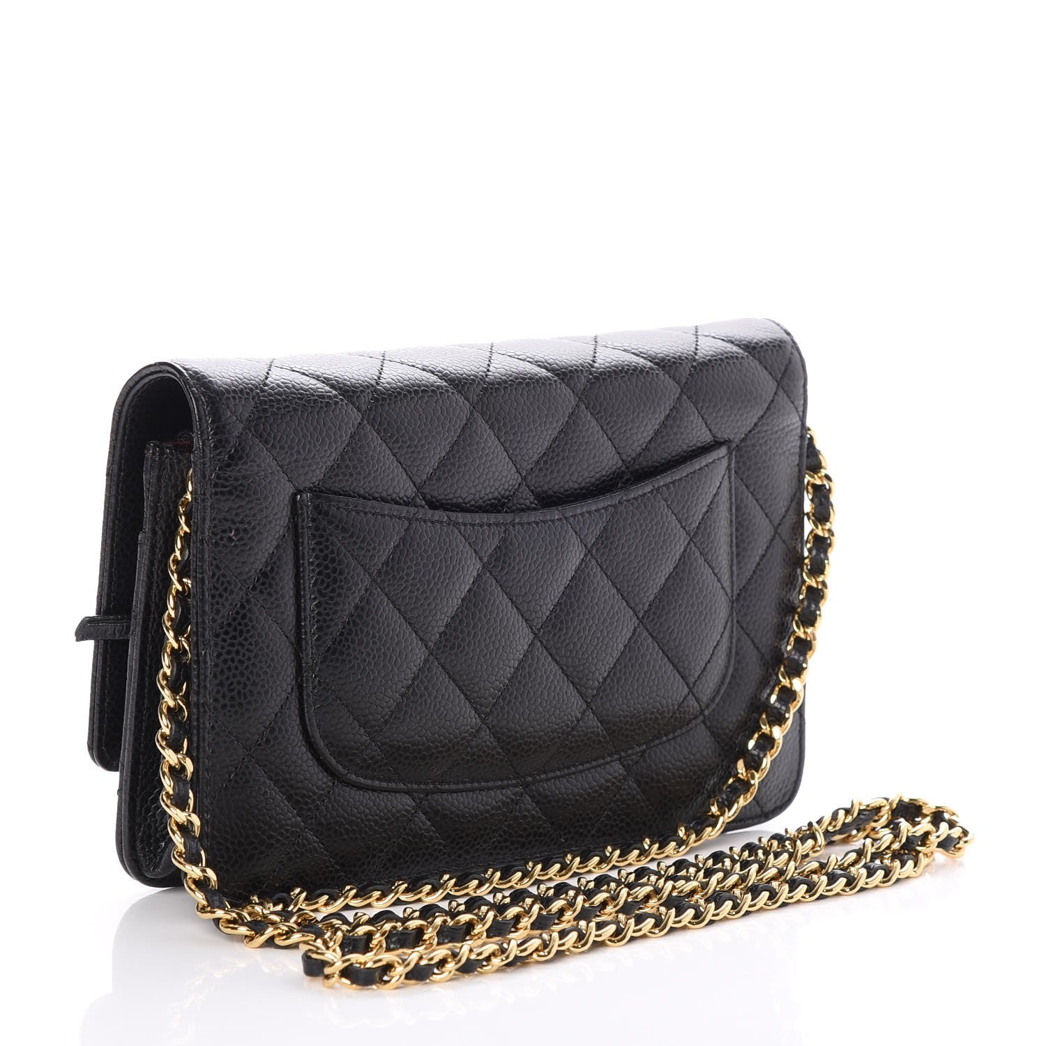 Chanel Caviar Quilted Wallet On Chain WOC Black 3 of 9