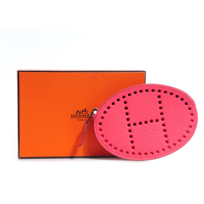 Hermes Chevre Mysore Evelyne Coin Purse Rose Tyrien 13 of 16