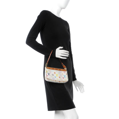 Louis Vuitton Monogram Multicolor Pochette Accessories White 2 of 7